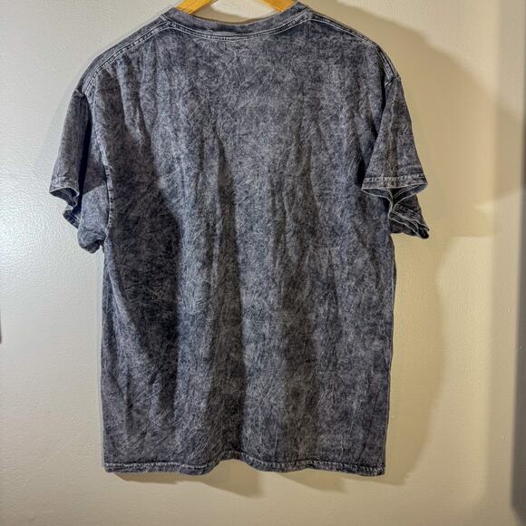 NASCAR Racing Graphic T-Shirt | Black Acid Wash Checkered Flag Y2K Streetwear M - Picture 3 of 3